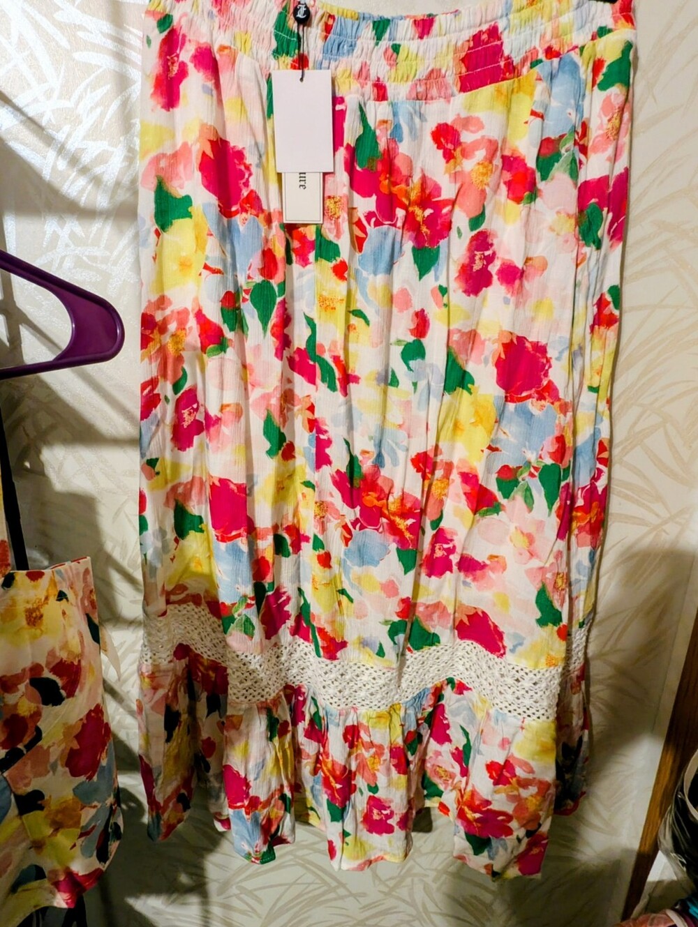 NWT Juicy Couture Floral Print Two-Piece Dress Set in Multicolor. Size Large - Picture 3 of 10